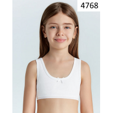 BR Топ для дівчинки 4768,01   БІЛИЙ  06,07.  12(6) шт.
