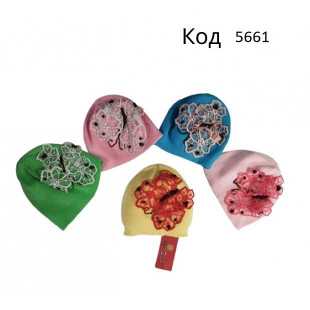 ."Нікола"Шапка в'язана для дівчинки "Кружево"  48-50  5шт