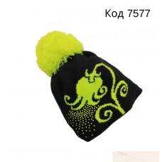 ACHTI Шапка в'язана на флісі для дівчинки  54-56   1шт