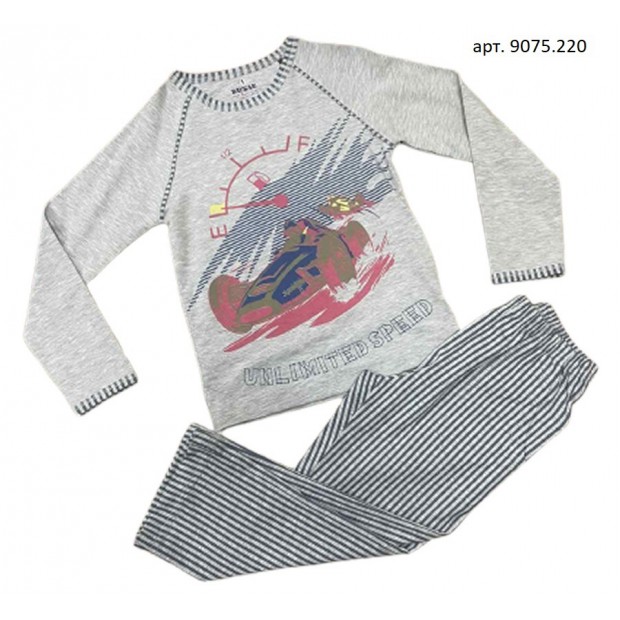BR Піжама для хлопчика 03-06 стрейч/бавовна  9075    GRI MELANJ(220)сірий меланж 1 шт.