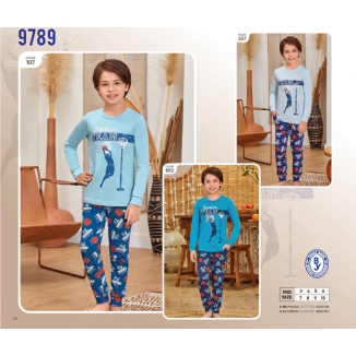 BR Піжама для хлопчика 07-10 стрейч/бавовна  9789    7-10  4 шт.