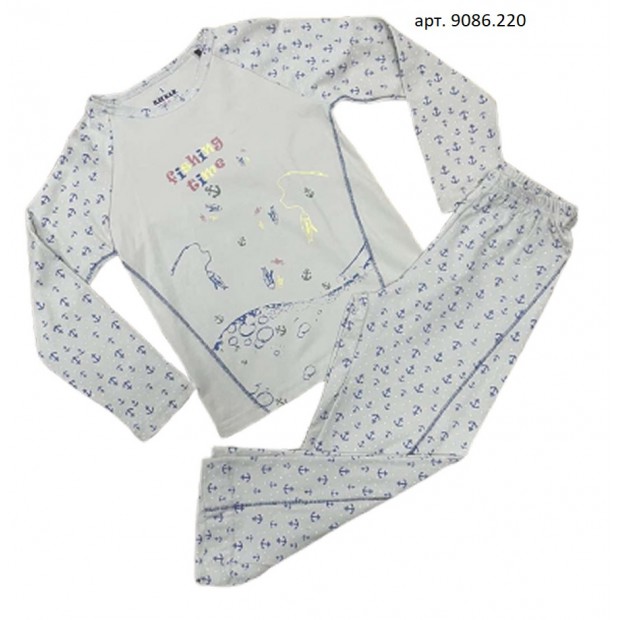 BR Піжама для хлопчика 03-06 стрейч/бавовна  9086    СІРИЙ   1 шт.