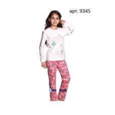 BR Піжама для дівчинки 07-10 стрейч/бавовна  9345   KREM(208,108)молочний  1 шт.