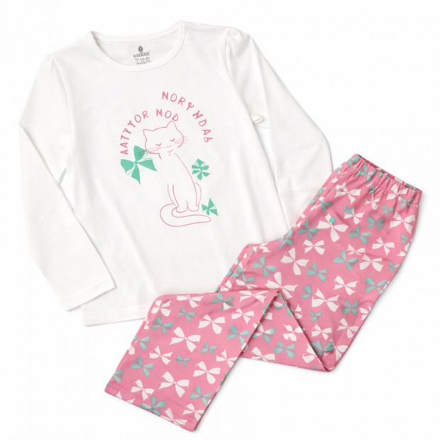 BR Піжама для дівчинки 07-10 стрейч/бавовна  9345   KREM(208,108)молочний  1 шт.