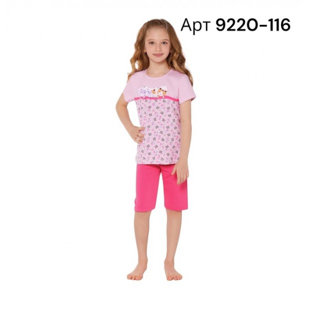 BR Костюм для дівчинки 07-10 (футболка+бриджі)  9220    7-10  ACIK LILA(116)бузок  1шт