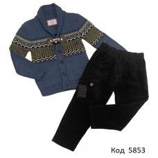 Tr Костюм для хлопчика (кофта вязка+ штани вельвет) 128   4(1) шт.