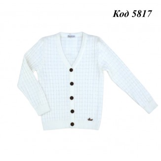 -- Suzie Кофта для дівчинки на гудзиках ШК-34/ 122-146  (R) молочний 5(1)шт