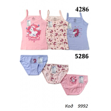 BR Набір білизни для дівчинки(майка+ТРУСИ) 4286/5286   6(3) шт.