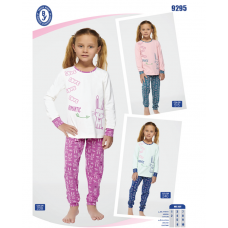 BR Піжама для дівчинки 01-02 стрейч/бавовна  9295    01,02  2 шт.