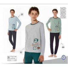 BR Піжама для хлопчика 12,13,14 стрейч/бавовна  9655    12,13,14  3 шт.
