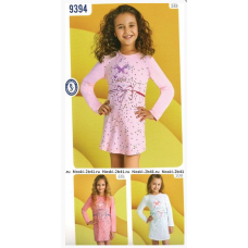 BR Нічна сорочка довгий рукав  03-06 стрейч/бавовна  9394    3-6  4 шт.