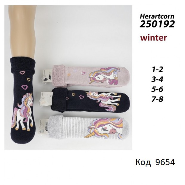 ArtiKatamino Шкарпетки махрові для дівчинки ВІДВОРОТ 250192  МІКС 1-2--7-8    12(3) шт.