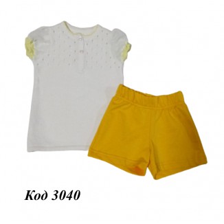 Ukr Коcтюм для дівчинки  з шортами 198  86-98  3(1)шт.