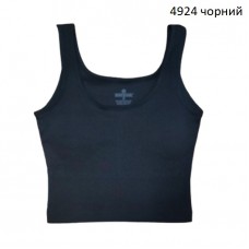 BR  Топ для дівчинки ПУШ-АП подовженний РУБЧИК 4924.02  Чорний  підліток   06,07,08   6(3) шт.