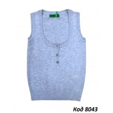 ,Ch Жилет для дівчинки  Xiaofeihu 9-15  (128-152)   светло-сірий  5(4) шт