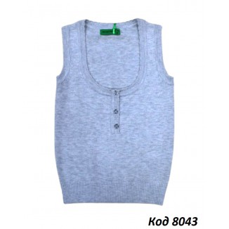 ,Ch Жилет для дівчинки  Xiaofeihu 9-15  (128-152)   светло-сірий  5(4) шт