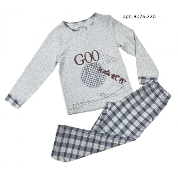 BR Піжама для хлопчика 03-06 стрейч/бавовна  9076    GRIMEL EKOSE (230) сірий 1 шт.