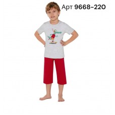 BR Костюм для хлопчика 03-06 (футболка+бриджі)  9668    GRI MELANJ(220)сірий меланж  1шт.