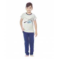 BR Піжама для хлопчика 07-10 (футболка+штаниі)  9617 GRI BOYALI(223)сірий однотон1шт.