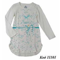 BR Нічна сорочка довгий рукав  12,13,14 стрейч/бавовна  9394 KREM(208,108)молочний 1шт.