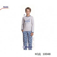 BR Піжама для хлопчика 01-02 стрейч/бавовна  9623    GRI MELANJ(220)сірий меланж  1 шт.