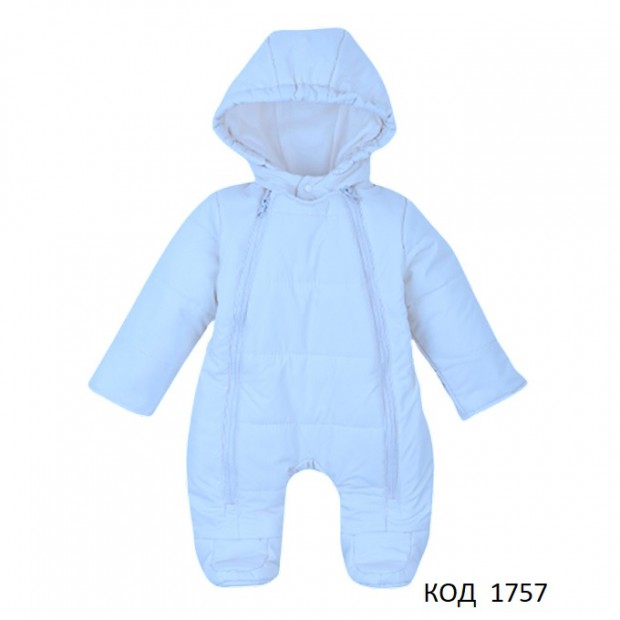 ЛяЛя Комбінезон плащівка (синтепух 200г/кв.м) УНІ   8ПЛ084 (3-39)  БЛАКИТНИЙ  62,68,74  1 шт.