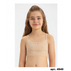 BR Топ для дівчинки 4940,03   БЕЖЕВИЙ   06,07    12(6) шт.