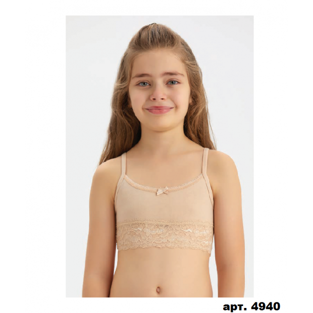 BR Топ для дівчинки 4940,03   БЕЖЕВИЙ   06,07    12(6) шт.