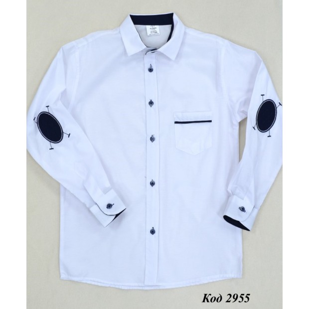 Tr Сорочка для хлопчика Туреччина 1801 БІЛИЙ  11-14(140-158)  4 шт