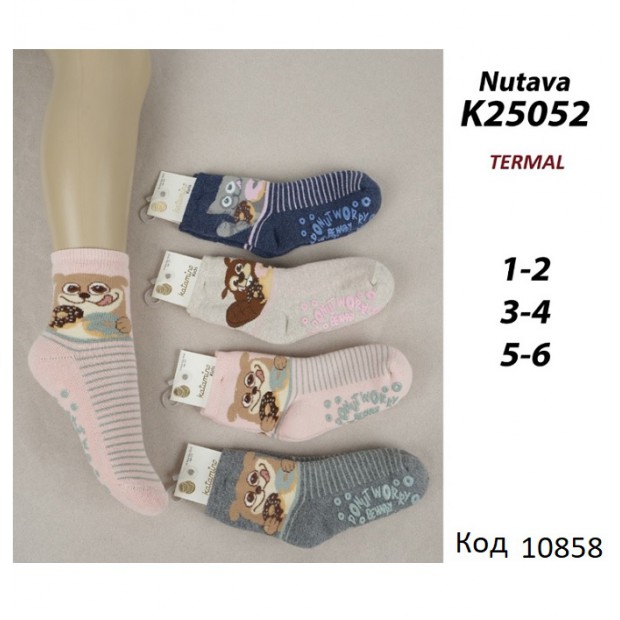 ArtiKatamino Шкарпетки махрові для дівчинки ABS К25052  МІКС 1-2//5-6   12(3) шт.