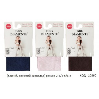 DBG Колготки капронові для дівчинки 102 ЖАККАРД МІКС   86-92/ 116-122  6(3) шт