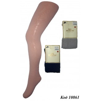 DBG Колготки капронові для дівчинки 495  ЖАККАРД МІКС 104-110  6(3) шт