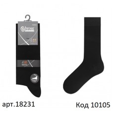Bross Шкарпетки бавовняні чоловічі 18231 Чорний  43-45  12(3)шт.