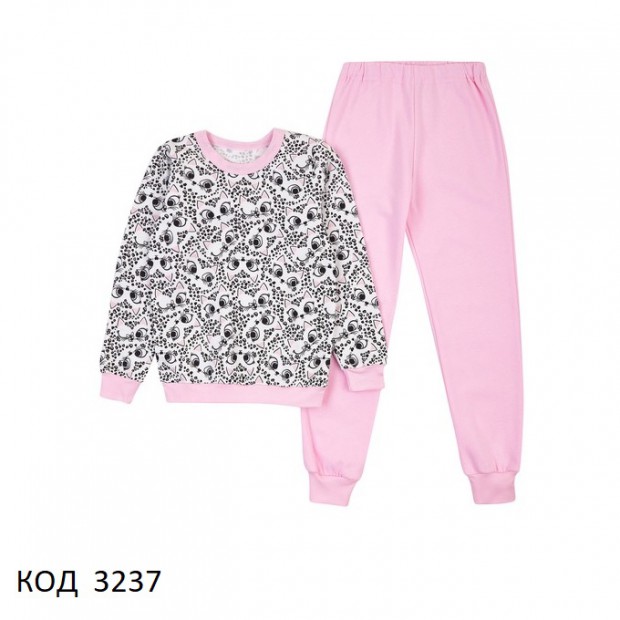 ЛяЛя Піжама футер для дівчинки К3ФТ152   098,104,110  3 шт