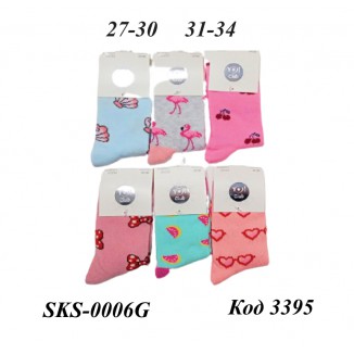 YO Шкарпетки для дівчинки SKA-0006G  JASSY   МІКС кольорів    23-26//39-41 6(3) шт