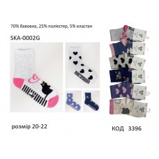 YO Шкарпетки для дівчинки SKA-0002G//SK-06  Baby з ABS мікс кольорів  17-19//23-26  6(3) шт