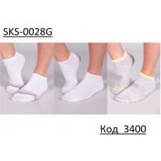 YO Шкарпетки жіночі SKS-0028G  КОРОТКІ   МІКС кольорів    31-34//39-41   2(1) шт