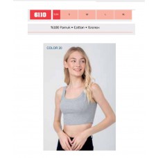 BR  Топ для дівчинки подовженний РУБЧИК 6110,20  СІРИЙ   ПІДЛІТОК S/M/L/XL   6(3) шт.