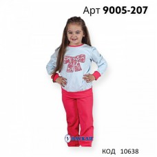 BR Піжама для дівчинки 07-10 стрейч/бавовна  9005    ACIK MAVI(207)блакитний  1шт.