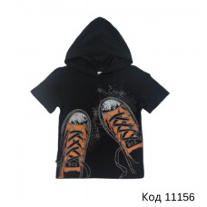 ЛяЛя Футболка для хлопчика Капюшон КЕДИ 3ск147  134-146//152/164    3шт