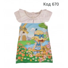 --Tr Туніка для дівчинки короткий рукав BNN 047  092-110     4 шт