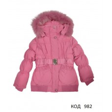 Ch Куртка зимова для дівчинки синтапон на флісі Magic 316,розовий.ПОЯС 116-134   4(1)шт