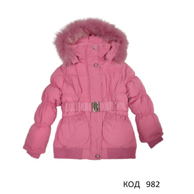 Ch Куртка зимова для дівчинки синтапон на флісі Magic 316,розовий.ПОЯС 116-134   4(1)шт