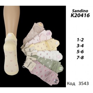 ArtiKatamino Шкарпетки бавовняні для дівчинки короткі СІТКА  К20416  МІКС кольорів 12(3) шт.