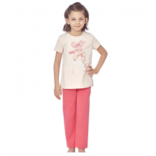 BR Піжама для дівчинки 03-06 (футболка+штаниі)  9328    SOMON(209)персик 3-6   1 шт.