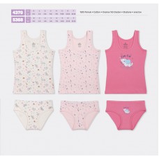 BR Набір6 білизни для дівчинки(майка+ТРУСИ) 4370/5368   6(3)шт.
