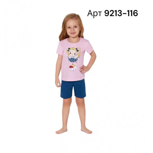 BR Костюм для дівчинки 03-06 (футболка+шортиі)  9213 ACIK LILA(116)бузок 1 шт