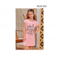 BR Нічна сорочка 03-06 короткий рукав  9114 KOYU SOMON(515)темний-персик 1 шт.