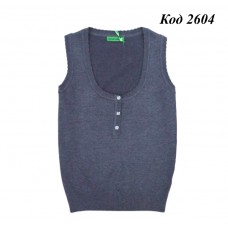 ,Ch Жилет для дівчинки  Xiaofeihu 9-15  (128-152)   темно-сірий  5 шт