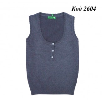 ,Ch Жилет для дівчинки  Xiaofeihu 9-15  (128-152)   темно-сірий  5 шт